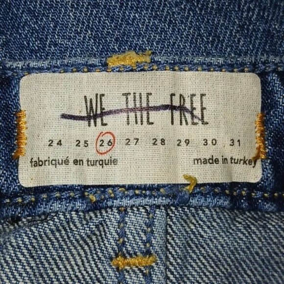 Free People Harvey Blue Distressed Mini Skirt - Picture 6 of 8